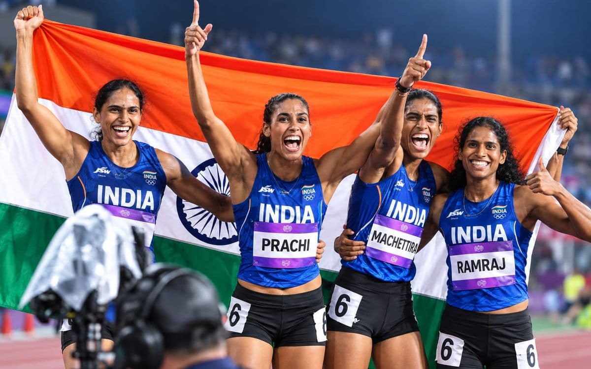 ഏഷ്യൻ ഗെയിംസിൽ അത്ലറ്റിക്സിൽ ഇന്ത്യയ്ക്ക് ആദ്യ സ്വർണം; വനിതാ 4×400 മീറ്റർ റിലേയിൽ ചരിത്രനേട്ടം