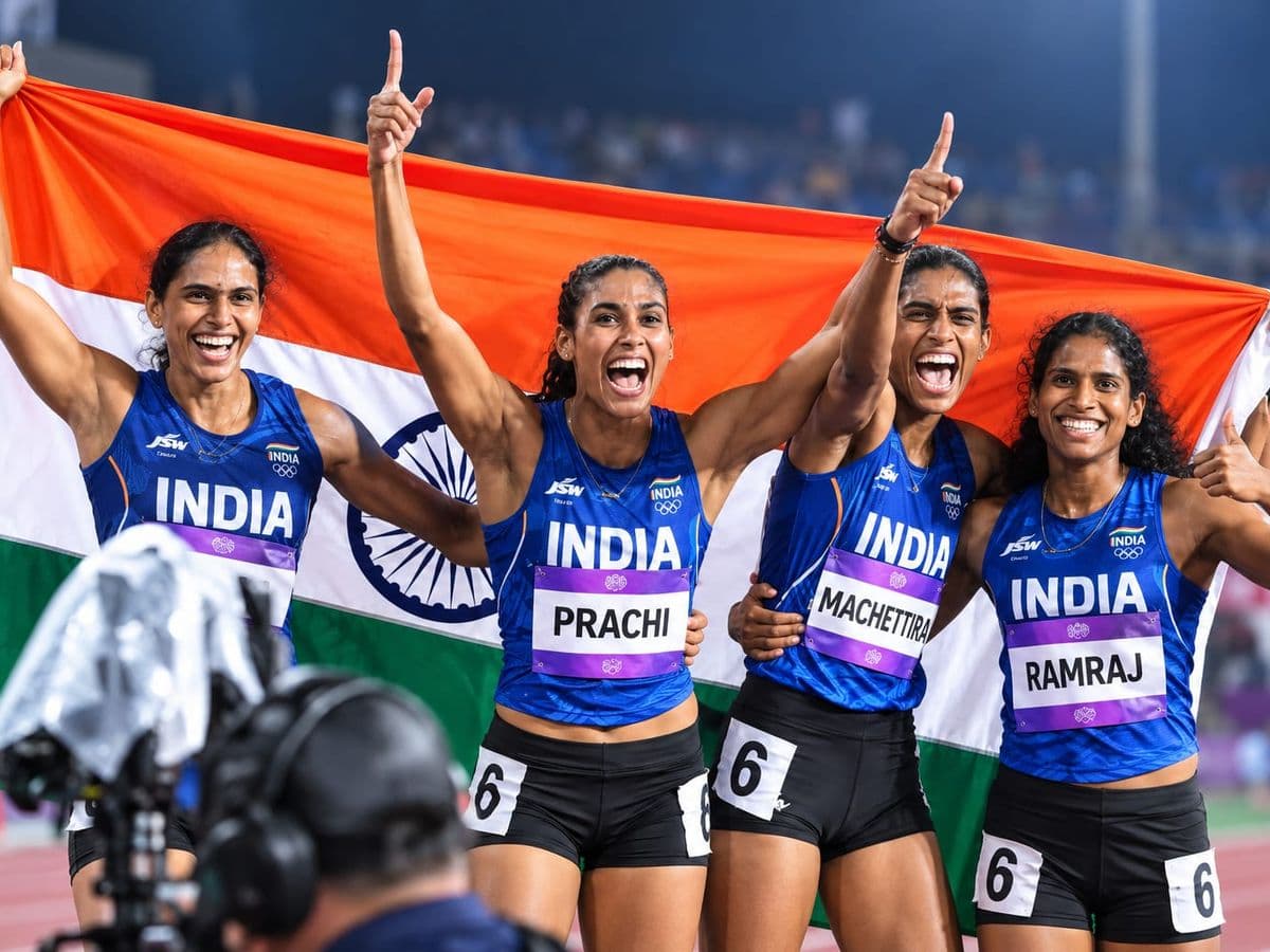 ഏഷ്യൻ ഗെയിംസിൽ അത്ലറ്റിക്സിൽ ഇന്ത്യയ്ക്ക് ആദ്യ സ്വർണം; വനിതാ 4×400 മീറ്റർ റിലേയിൽ ചരിത്രനേട്ടം
